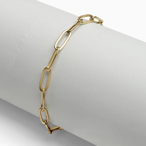 Paperclip with charm keeper chain bracelet - Picture 2 of 2